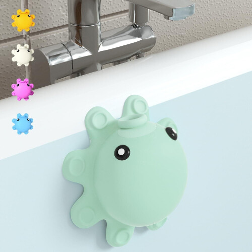 Silicone Bathtub Overflow Drain Cover Blue