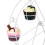 Βάση για Cupcakes με θέμα τον Ρόδα του Λούνα Παρκ – Θήκη σερβιρίσματος για πάρτι με 3