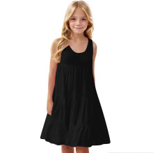 Rochie scurtă midi, drăguță, cu imprimeu floral, pentru fete, vară, casual, lejeră, 5-6 ani