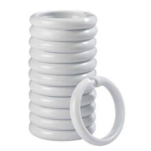Crochets de rideau de douche ronds en plastique, robustes et faciles à installer grâce à leur conception antidérapante - Lot de 12