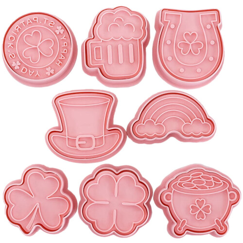 8Pcs Cake Molds Clovers Shaped Biscuit Molds DIY Baking Molds Kitchen Baking Tools