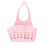 Multi-Functional Sink Hanging Strainer Basket, Adjustable Drain Bag for Kitchen Storage & Organization – Pink 1
