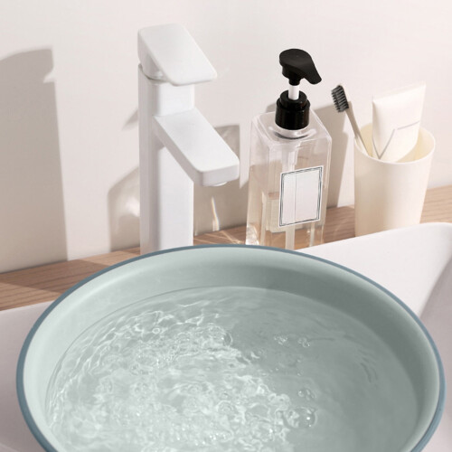 Thickened Round Washbasin Bowl – Multi-Purpose Laundry, Foot & Hand Basin, High-Temp Plastic, Stackable, Compatible with Bathroom Storage
