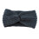 Knitted Wool Headband Cross Style Dark Gray 1