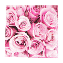 Valentine's Day Paper Napkins, 20pcs Watercolor Heart Flower Luncheon Napkins 6.5"x6.5", Compatible with Home/Restaurant