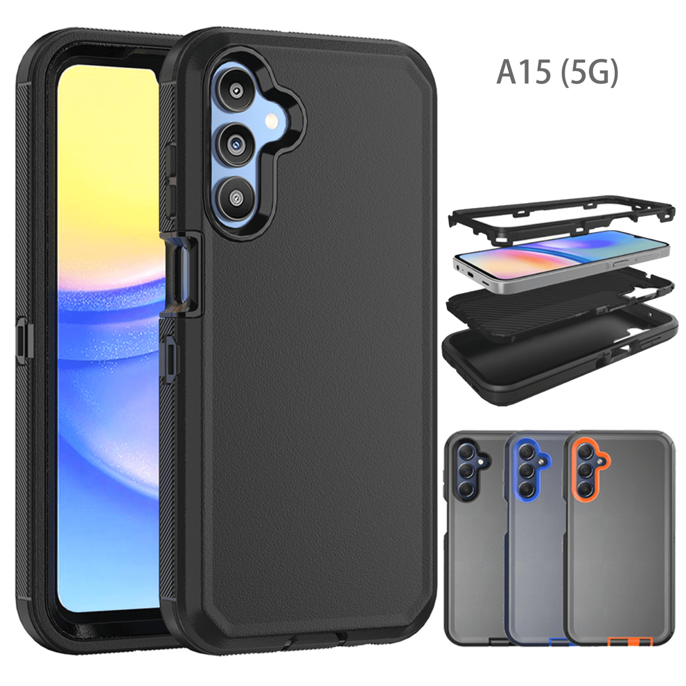 Compatible With Samsung Galaxy A15 5G Heavy Duty Shockproof Dustproof Phone Case, / Black 9065194389707