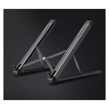JP-2 Ultra Light Foldable Aluminum Laptop Stand for 11-15.6 Inch Notebooks - Portable Desktop Support in Silver