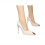 Women's Embossed Leather Pumps with Pointed Toe and High 3