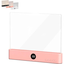Flat Book Light, Rechargeable LED Reading Light with 3 Color Modes, Eye-Caring HD Lens, Dimmable Panel & Timer, Portable Clip Lamp for Bed