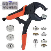 Heavy Duty Fastener Tool Kit with Stainless Steel Snap Buttons for DIY Crafts and Repairs