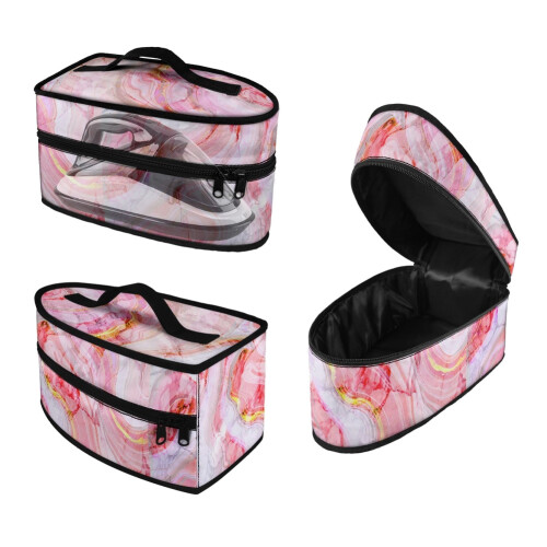 Marble Pattern Portable Steamer Organizer 11.8x6.69x5.5 in