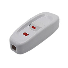 110-250V 10A Inline ON/OFF Button Cord for Table Lamps and Desk Lights