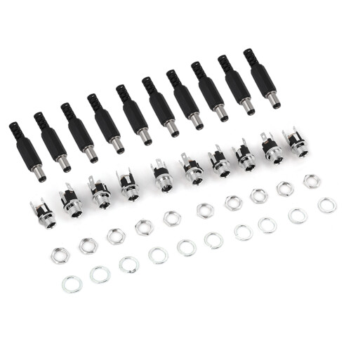10 Paar DC Stecker 12V 2,1x5,5mm 1