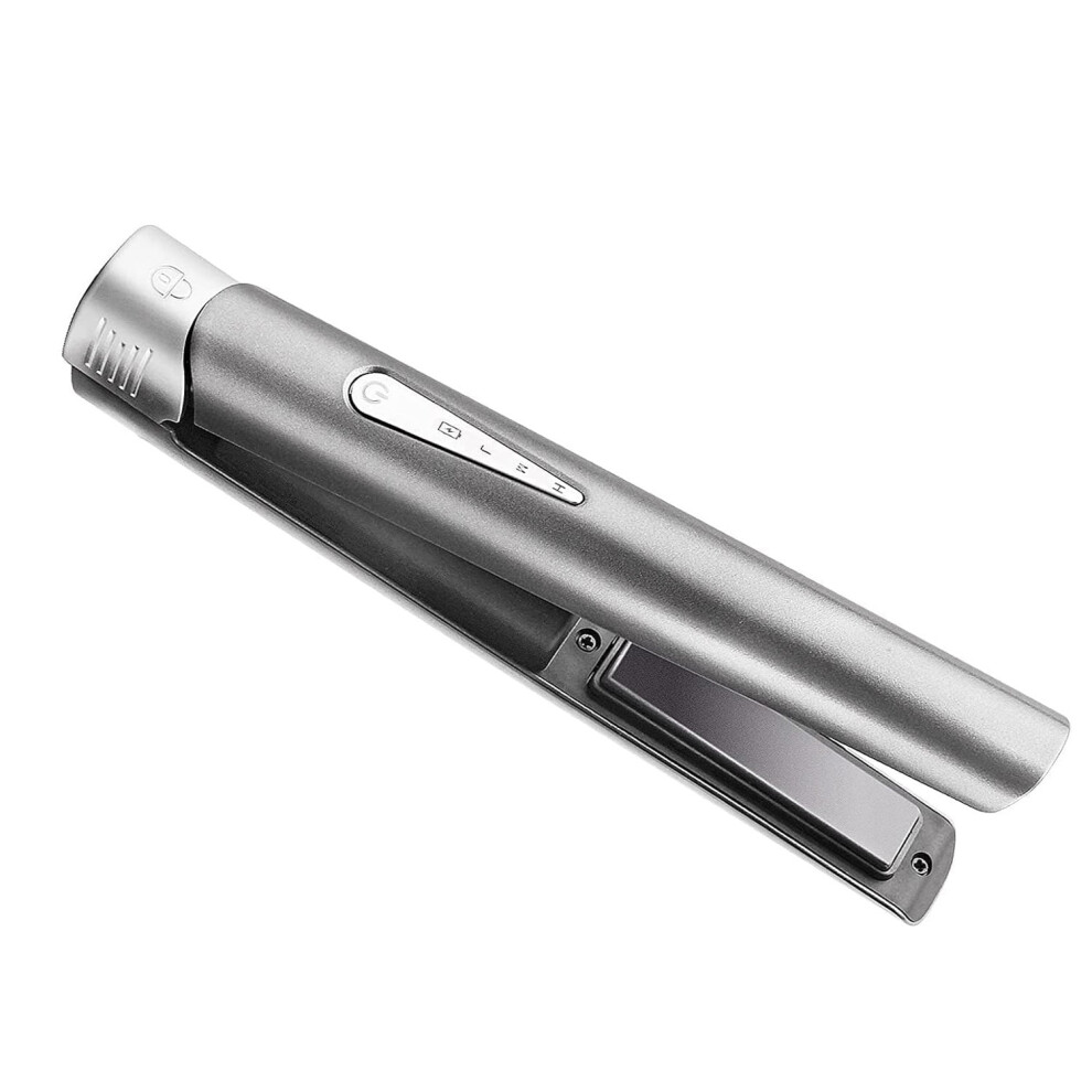 2-in-1 Cordless Hair Straightener & Curler, 4800mAh Rechargeable, Mini Titanium Plate, Compatible with USB-C charging
