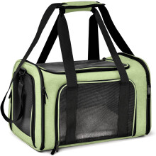 Pet Carrier for Small Medium Cats Dogs Puppies up to 15 Lbs, Airline Approved Small Dog Carrier Soft Sided, Collapsible Travel Puppy Carrier - Green