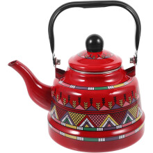 Red Tea Teapot Stainless Steel Tea PotEnamel Kettle Enamel Tea Kettle Stovetop Teapot Kitchen Essentials Tea Pot for Stove Stovetop Kettle