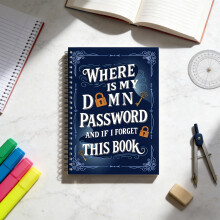 Spiral Notebook with Password Lock and Lined Pages