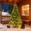 Pre-Lit Artificial Christmas Tree, 4FT 200LED Pre-Lit Multi and Warm White Tree, 332 Tips,with 16-Functions 7