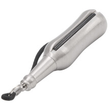 Waterproof Reusable Bottle-Shaped Flint Lighter with Keychain - Silver, 63.0g