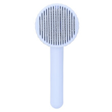 Pro-Massage Pet Grooming Brush Blue Thick Needle Curved Wire
