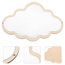 Kids Safety Mirror with Decorative Multi-Color Plastic Base, Detachable, 8.7 x 6.3 Inches for Child Room