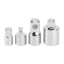 Slagschroevendraaierbitadapterset: 4-delige set met dopadapters voor doe-het-zelvers, inclusief sleutelverlenger (1/4, 3/8, 1/2 inch).