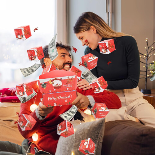 Explosionsgeschenkbox mit Konfetti – Rot, 15-teiliges Set 1
