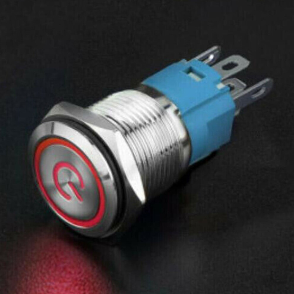 16Mm 12V Led On Off Push Button Power Switch Latching & Wire Socket Harness Tool 9341593597142