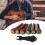 FEAMOS Cocobolo Trä Gitarr Stallstift Gitarr Fasta Strängspik Gitarrreservdel Gitarrsträngspik Trästruktur 7