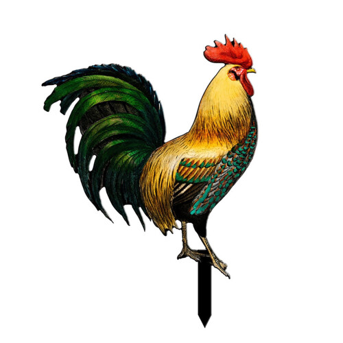 Rooster Garden Stake - Κοτόπουλα με ζωηρό φινίρισμα για την Ημέρα της Μητέρας, Διακοσμήσεις 1