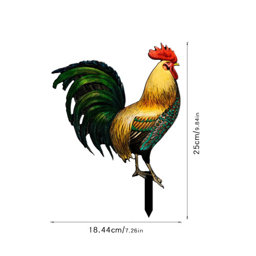 Rooster Garden Stake - Κοτόπουλα με ζωηρό φινίρισμα για την Ημέρα της Μητέρας, Διακοσμήσεις 2