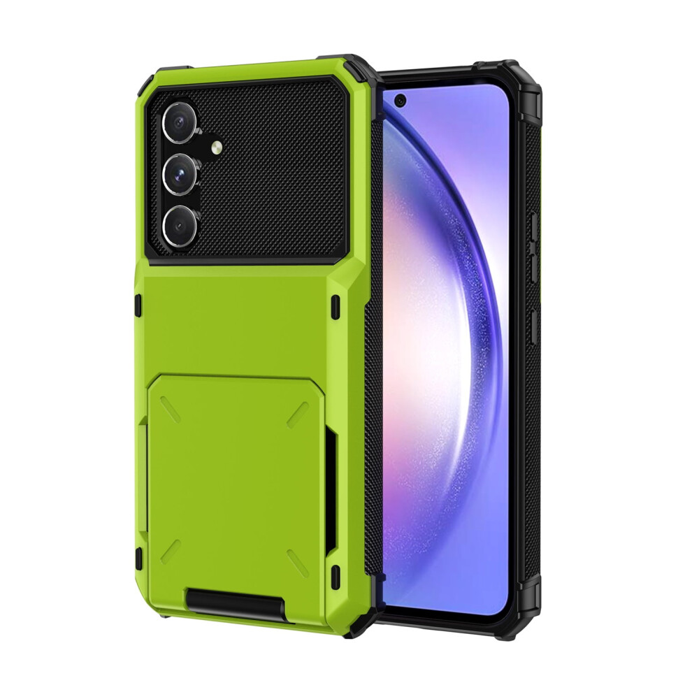 Rugged Wallet Case For Compatible With Samsung Galaxy A54 5G Â Card Slot, Military-Grade Shock Absorption, Drop-Proof, Green 9341593599764