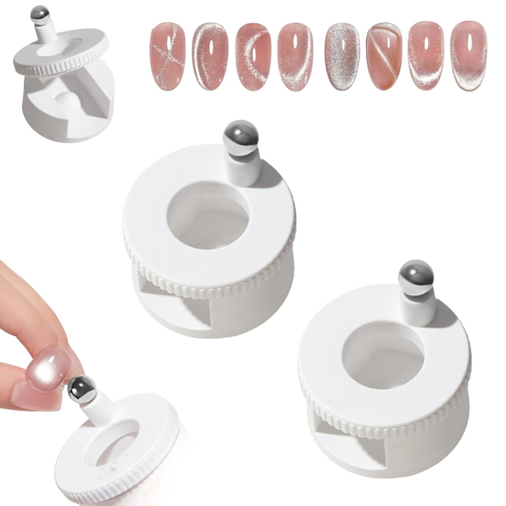 Light 2026 New Rotating Cat Eye Magnet For Diy Glossy Effect Â Beginner Friendly, Uniform Magnetic Force & Absorption (B-2Pcs), Compatible With Cat