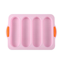 Nonstick Silicone Baguette Pan French Bread Baking Loaves Bake Mould Toast Bakers Molding 4 Gutter Oven Toaster Pan Waves Silicone Sandwich Tray