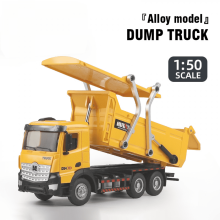 Dump Truck Toy 1:50 Construction Vehicle Alloy Transport Truck for Kids Boys Girls Christmas Gifts & Adults Home Decor(Yellow)
