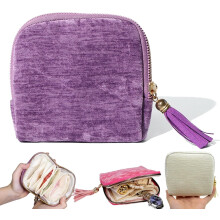 Jewelry Pouch Zippered Pocket Case for Earrings Necklaces