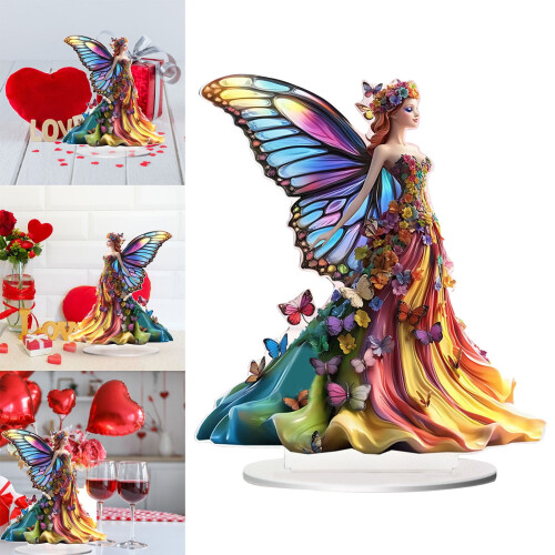 Acrylic Fairy Statue Vintage Table Ornament 1pc