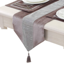 Modern Style Table RunnerClassic Table Runner with Tassels for Dining Kitchen Dresser Decor
