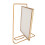 Y5578 Gold Metal Double-Sided Rotating Photo Frame, 565g, Rectangular 12