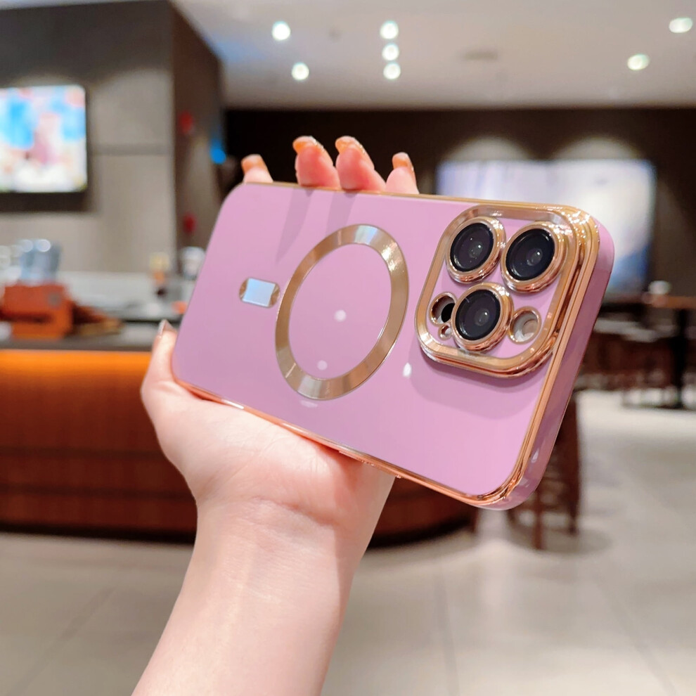 Slim Magnetic Magsafe Screen & Camera Protector Case For Iphone 13 Pro Â Light Shockproof & Elegant Purple 9193271947783
