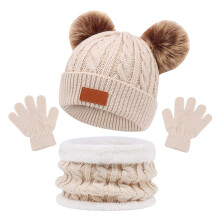 Children's Hats Scarves Gloves Warm Colored In Autumn And Winter Two Baby Hats