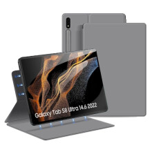 Magnetische hoes compatibel met Galaxy Tab S8Ultra2022 14,6" (SM-X900/X906), S-Pen houder, automatische slaap-/waakfunctie, slank en lichtgewicht,