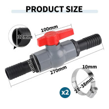 Ball Valve with Barbed Hose Connector for Smooth Water Flow