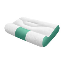 Ergonomic Cervical Neck Pillow, Contour Memory Foam, Cooling Orthopedic Support for All Sleep Positions – Green (2Pc)