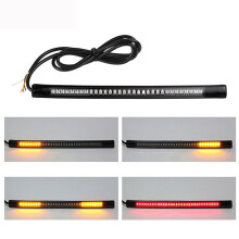 4/2/1pcs LED Strip Tail Lights w/ Turn Signals, 48LED 8" Flexible Brake & License Plate Lights for Motorcycle/Bike/ATV/RV/SUV, compatible with