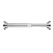 NICEXMAS Telescopic Wardrobe Rod 35-60In Stainless Steel Silver Bathroom Shower Support 1Pack