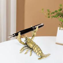 Funny Lobster Pen, Unique Desk Decor, Brass Lobster Pen Holder, Quirky Marine Life Gift, Desktop Decoration for Lobster Lovers