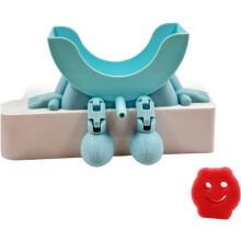 Porte-éponge suspendu imprimé en 3D avec drainage et pieds, organisateur de comptoir à séchage rapide – Rouge, cadeau de pendaison de