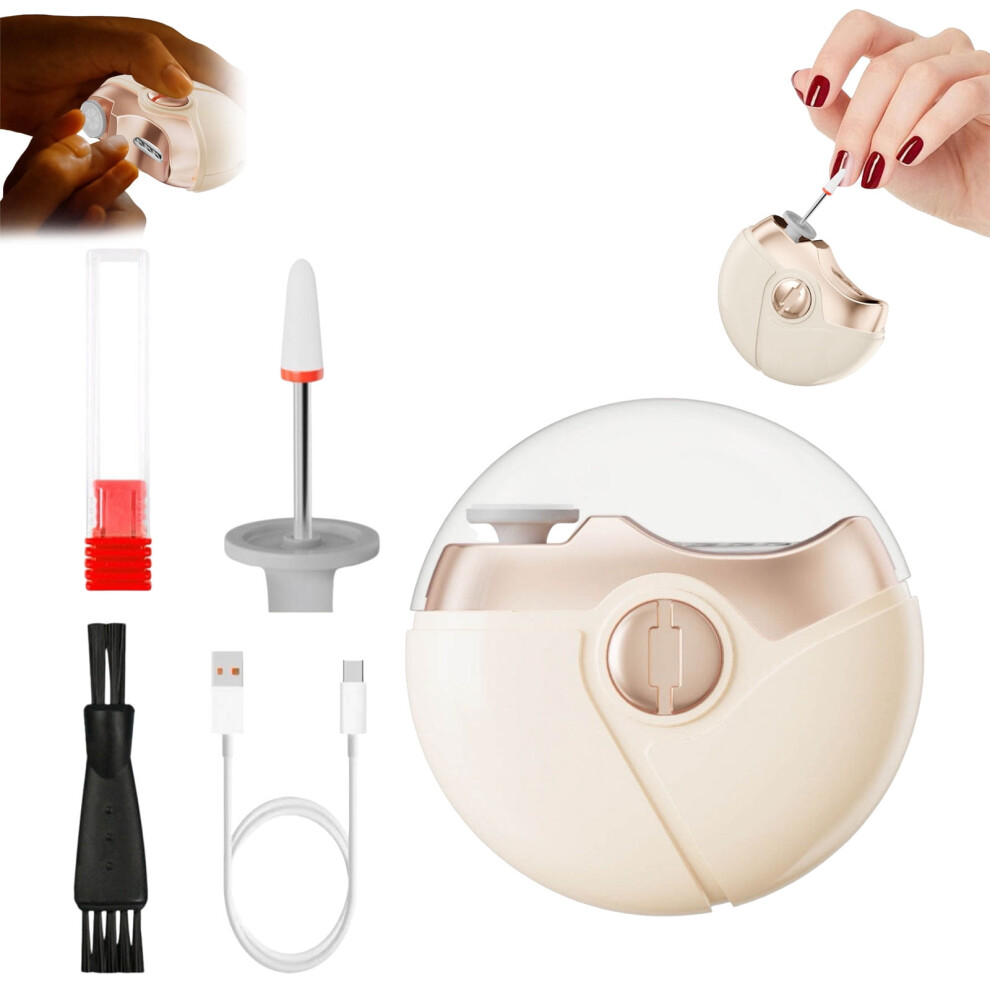 Virenlux Electric Nail Clipper with Light, 2 Speeds, Quiet, USB Rechargeable, Compatible with Fingernail & Toenail, Storage Cover