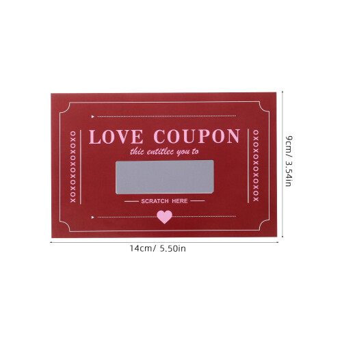 Love Coupon Cards Scratch Off Paper 20 Sheets 1